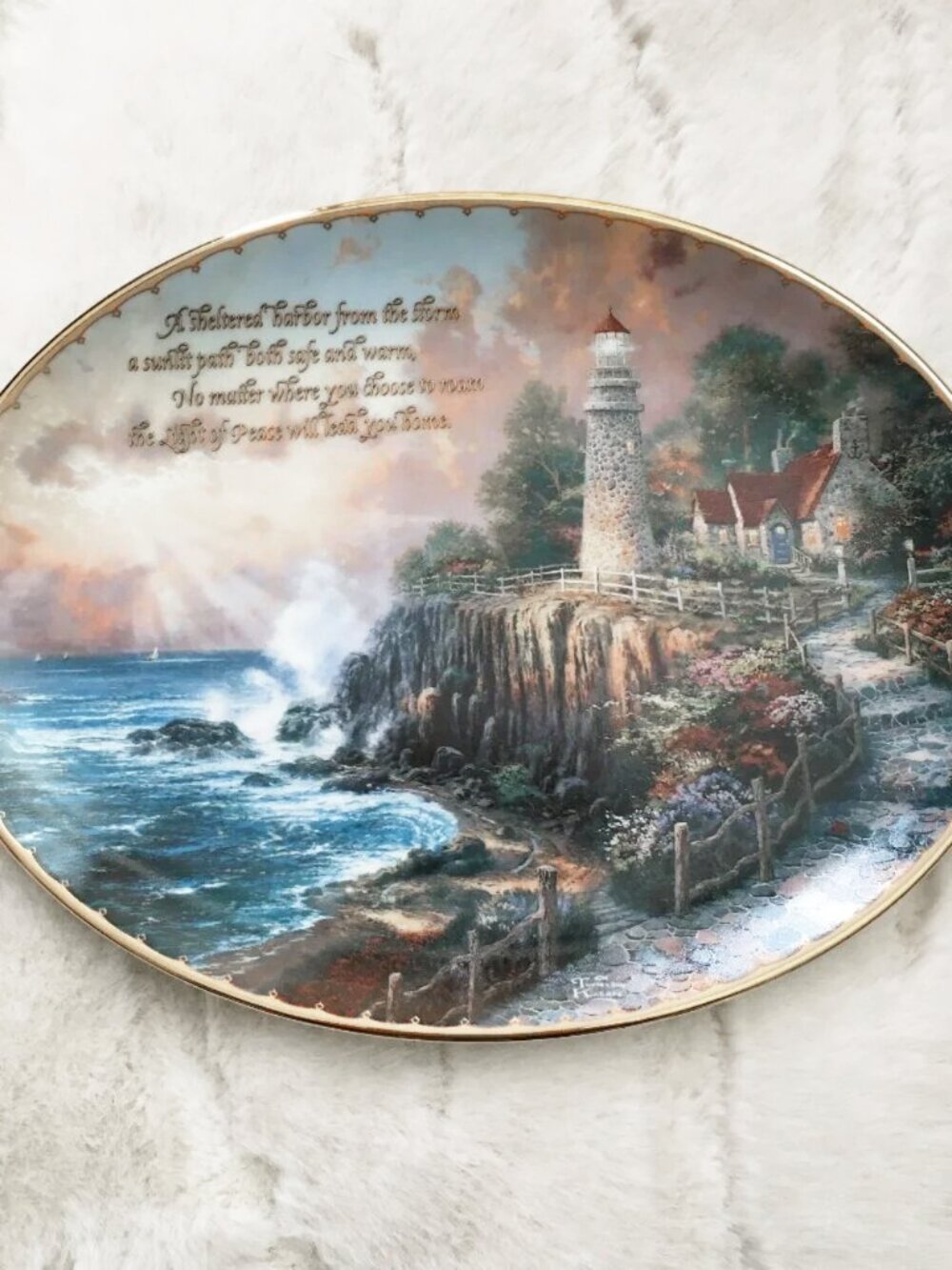 Bradford Exchange Thomas Kinkade "The Light of Peace" Collector Plate